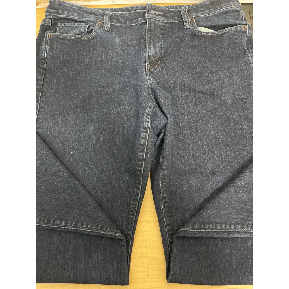 Ann Taylor LOFT Curvy Bootcut Jeans Dark Wash Denim Size 32/14